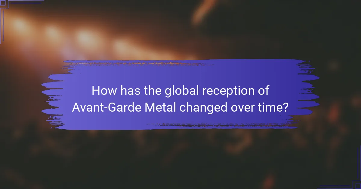 How has the global reception of Avant-Garde Metal changed over time?