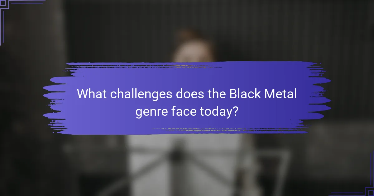 What challenges does the Black Metal genre face today?